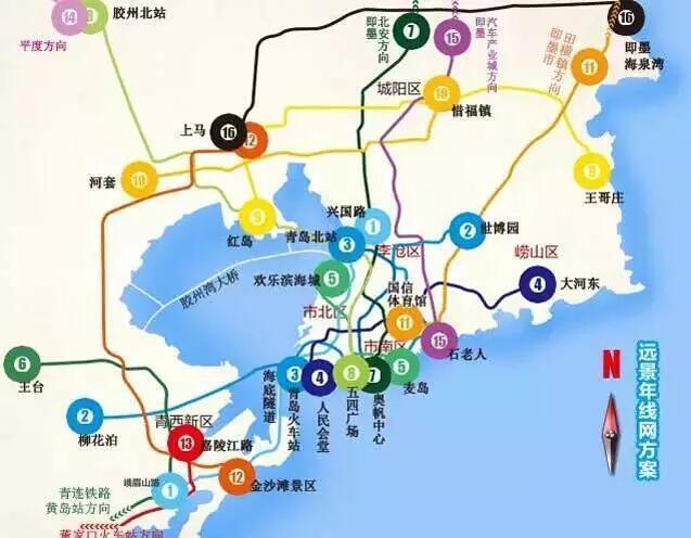 青岛地铁图早期版本高清详解，历史沿革与细节剖析